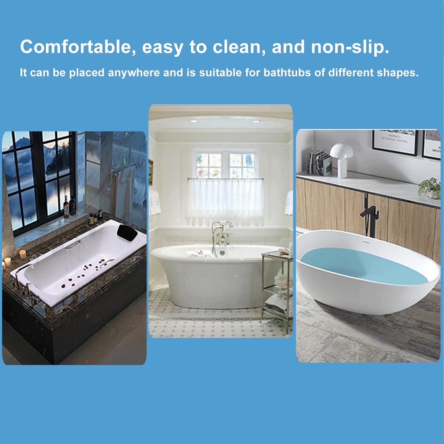 Ejoyous Full Body Bath Pillow, Spa Bathtub Pillow with Anti Slip Suction Cups, Luxury Bath Cushion Mat for Tub, White, Polyester, Neck/Back Support, Comfortable Spa Experience