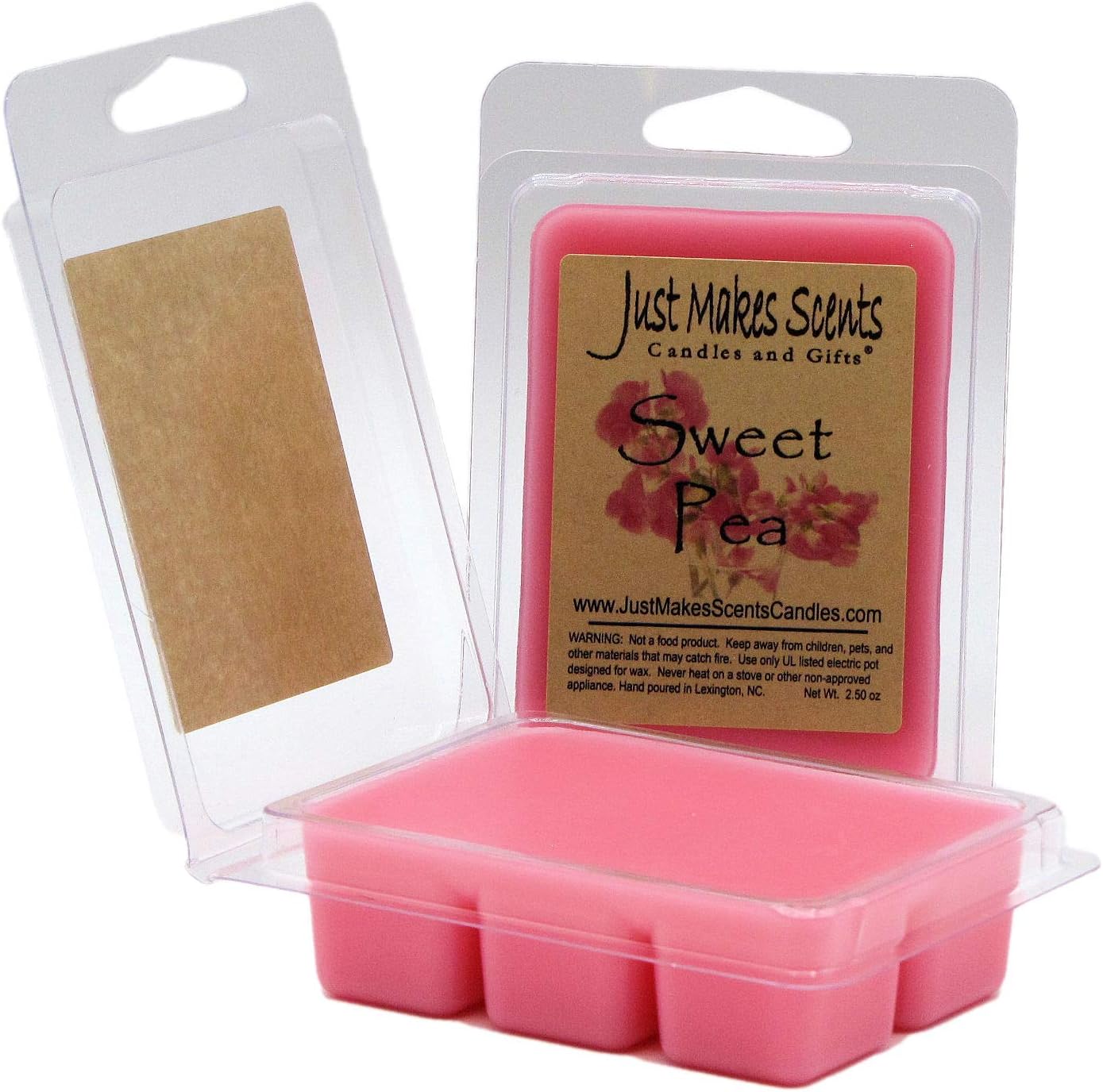 2 Pack - Sweet Pea Scented Wax Melts by Just Makes Scents