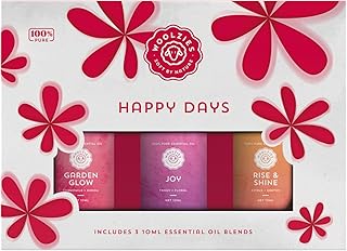 Happy Days Essential Oil Set of 3 | Therapeutic Grade Essential Oil Blends for Home, Office, Diffuser | Garden Glow, Joy, Rise & Shine - 10 ML