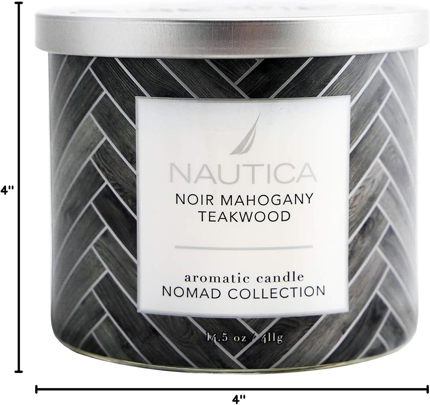 Nautica Noir Mahogany Teakwood Scented Candle Large