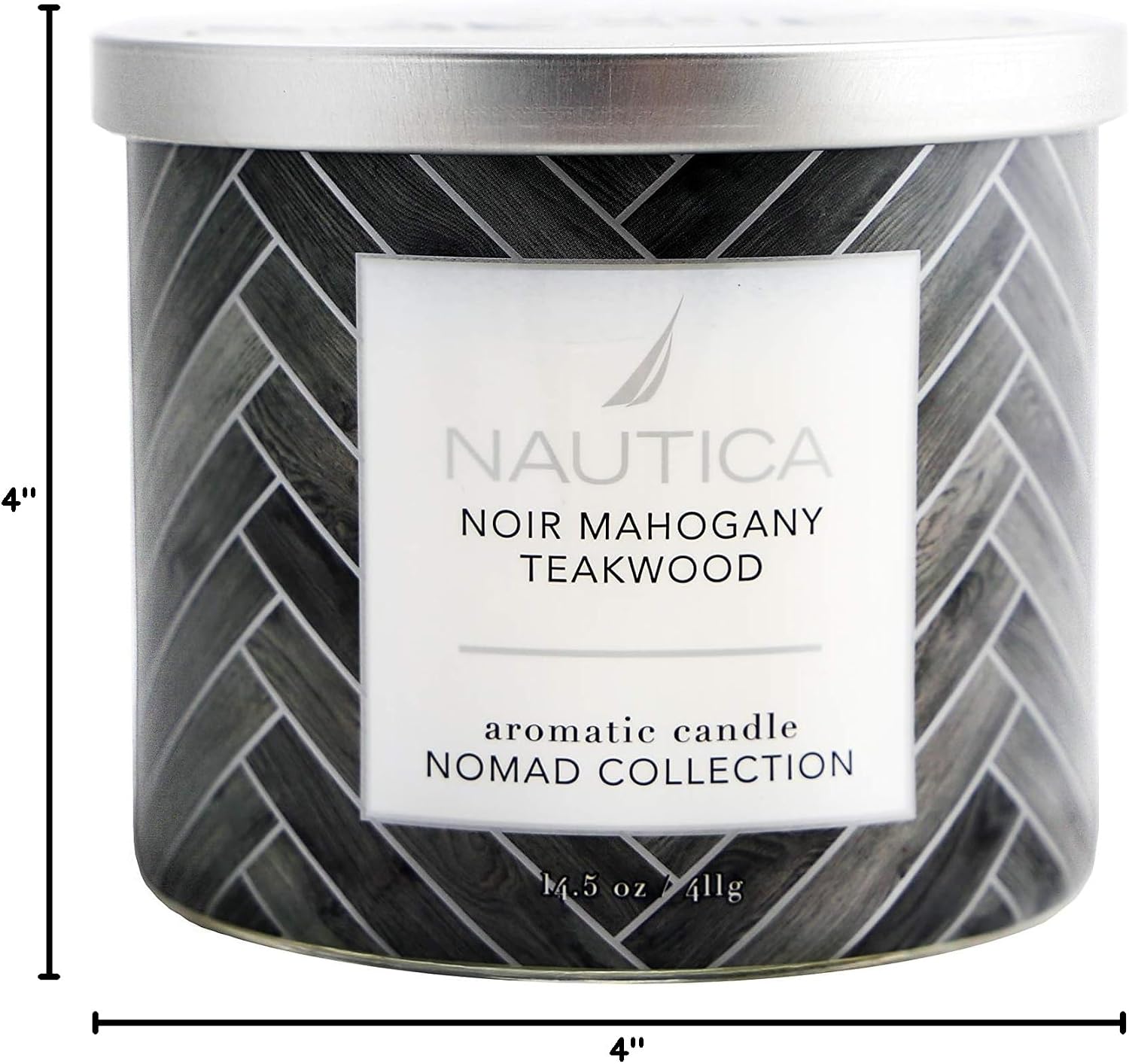 Nautica Noir Mahogany Teakwood Scented Candle Large