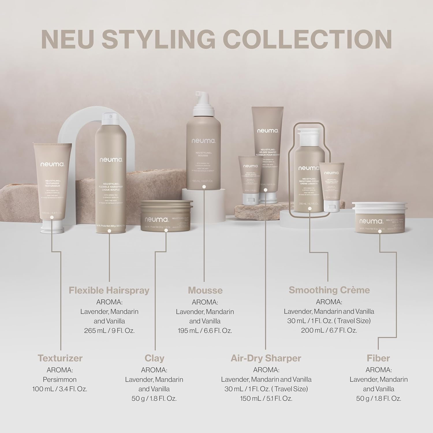 Neuma Neu Styling Smoothing Hair Crème, 6.7 FL Oz | Lightweight Frizz Control Cream Enriched with Shea Butter & Apricot Kernel Oil for Soft, Smooth & Shiny Hair | Color-Safe Formula