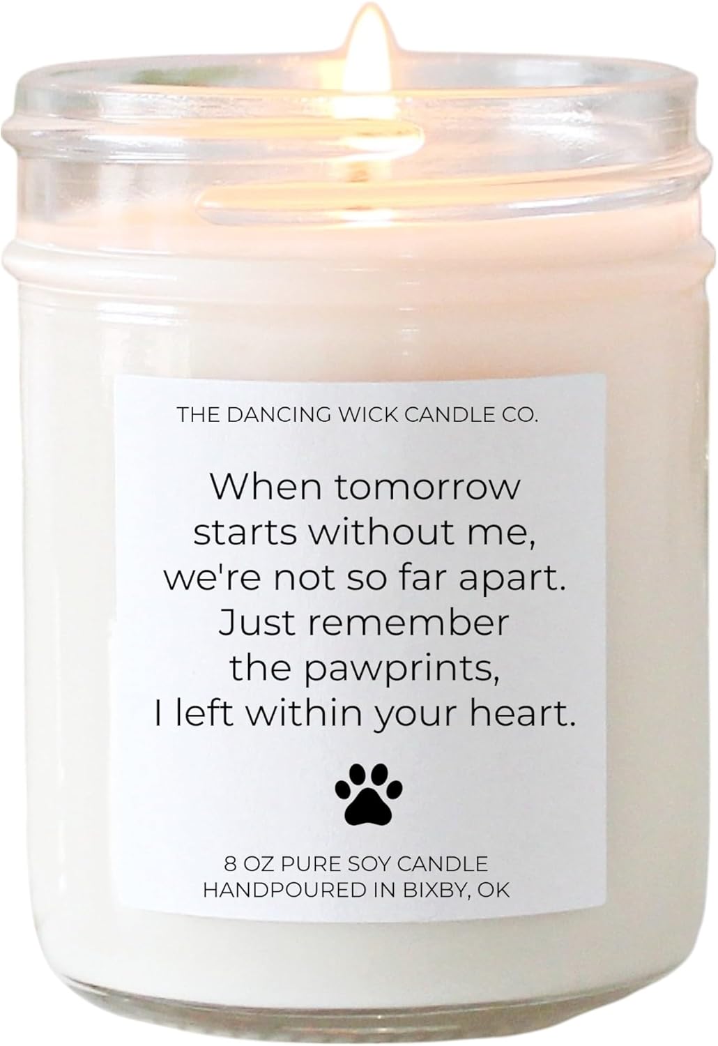 – Pet Memorial Candle Gift – Lavender Vanilla Scented Soy Wax – Remembrance for Pet Loss, Dog Sympathy Gift – 8 oz, Hand-Poured – Made in the USA (Pet Memorial)