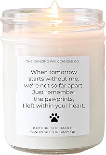 – Pet Memorial Candle Gift – Lavender Vanilla Scented Soy Wax – Remembrance for Pet Loss, Dog Sympathy Gift – 8 oz, Hand-Poured – Made in the USA (Pet Memorial)