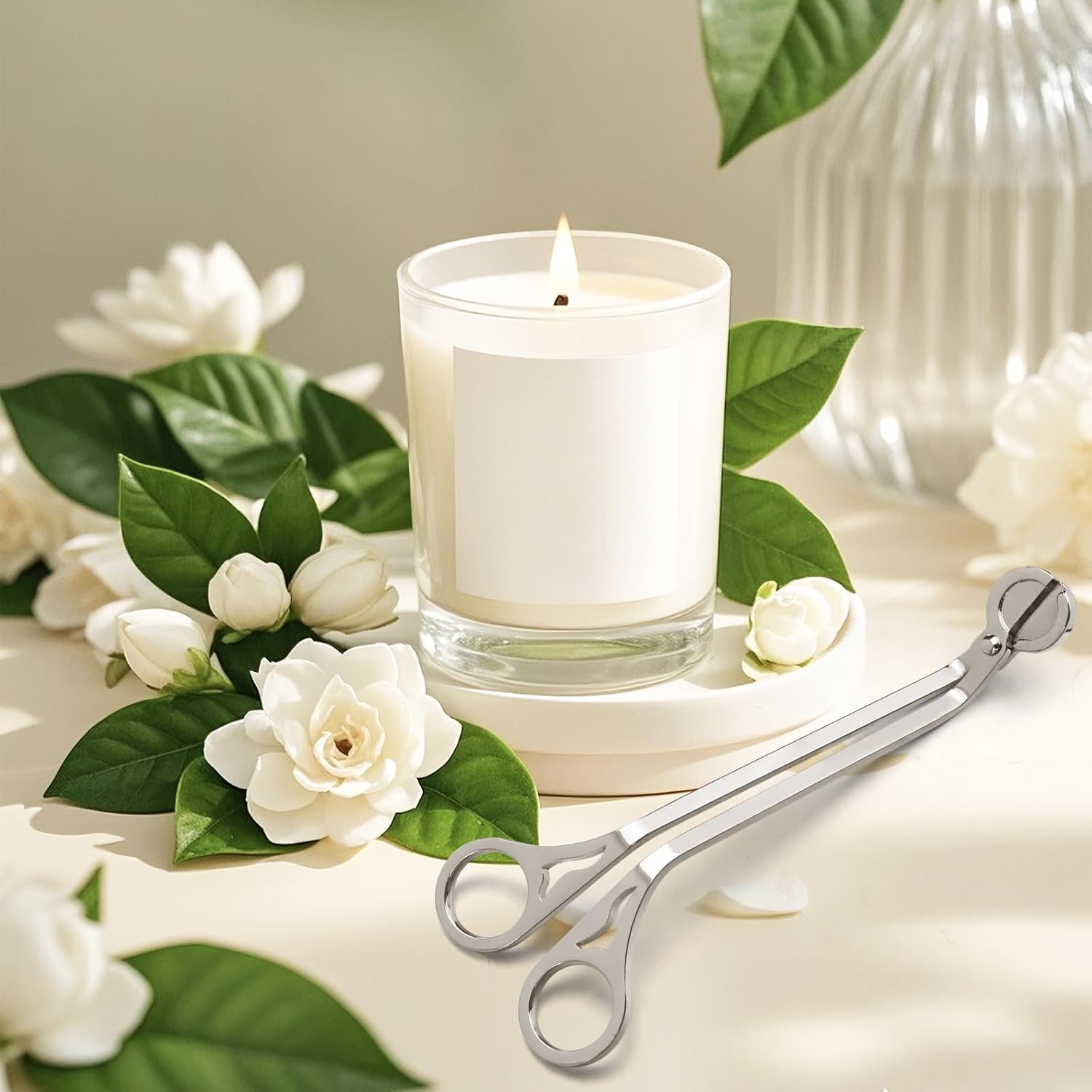 Candle Wick Trimmer, Wick Clipper Cutter Scissor (Silver)