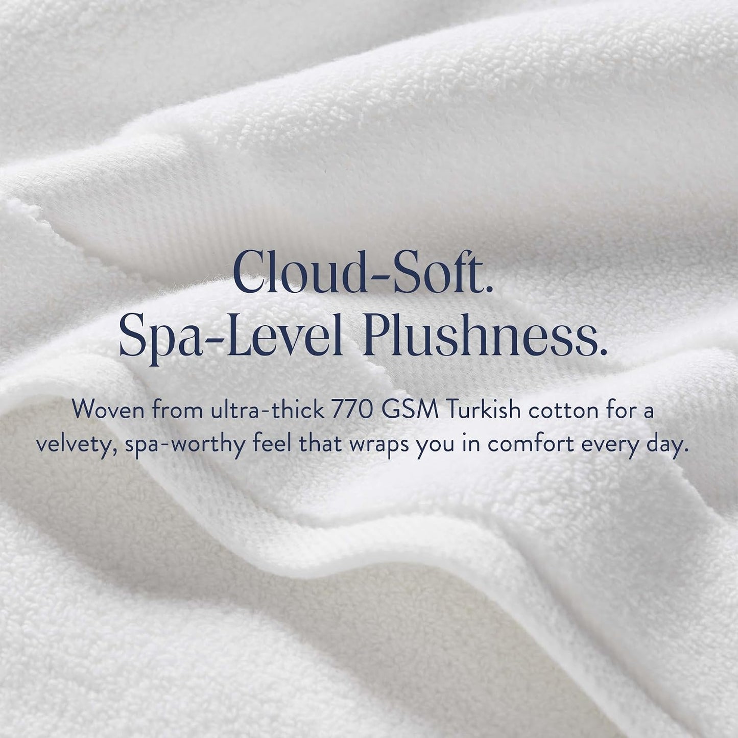 Brooklinen Super-Plush Bath Towel and Hand Towel Set - 2 Bath Towels, 2 Hand Towels - Cotton, Highly Absorbent (White)