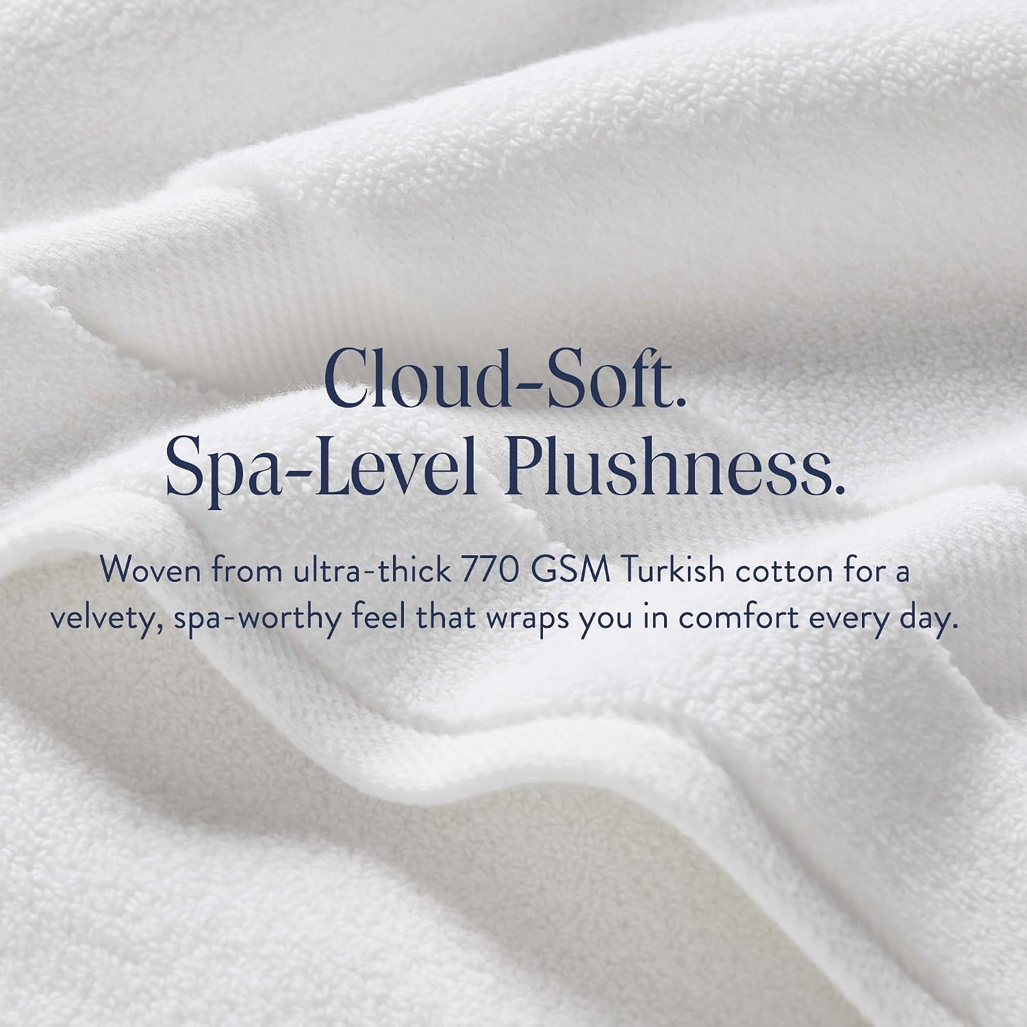 Brooklinen Super-Plush Bath Towel and Hand Towel Set - 2 Bath Towels, 2 Hand Towels - Cotton, Highly Absorbent (White)