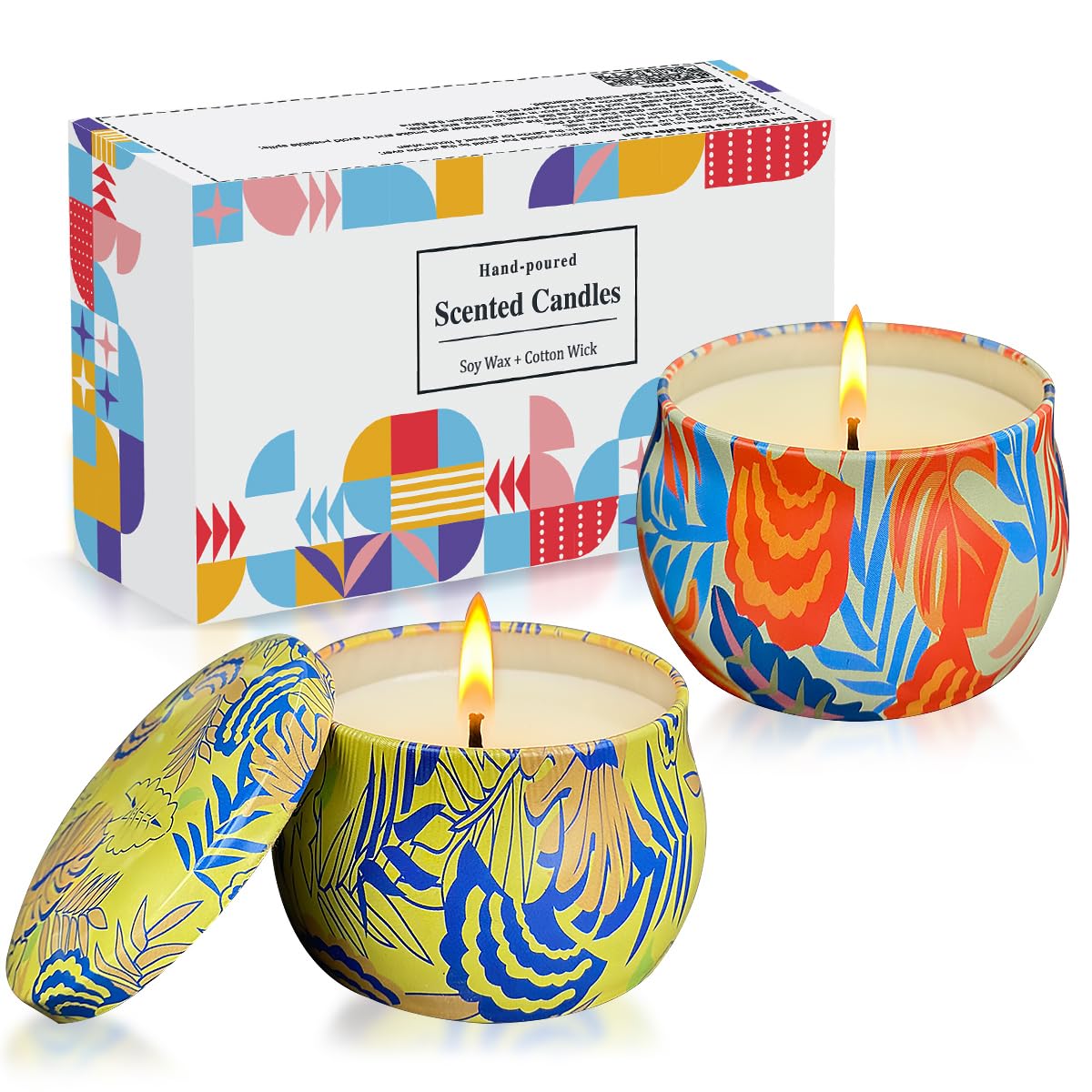 2 Pack Soy Candles Gift Set