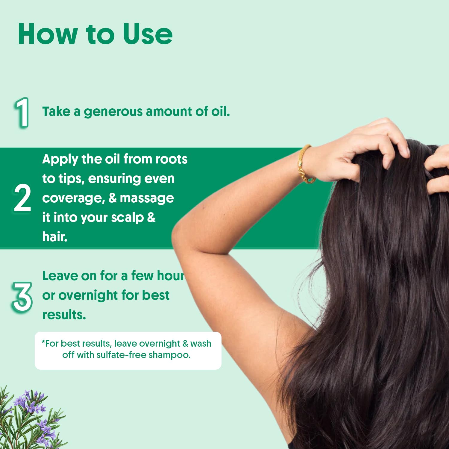 Aravi Organic Rosemary Lavender Hair Oil For Healthy Hair, Scalp, Hair Roots - 100% Pure & Natural - For Hair Growth & Hair Fall Control- 6.7 FL Oz / 200 ml