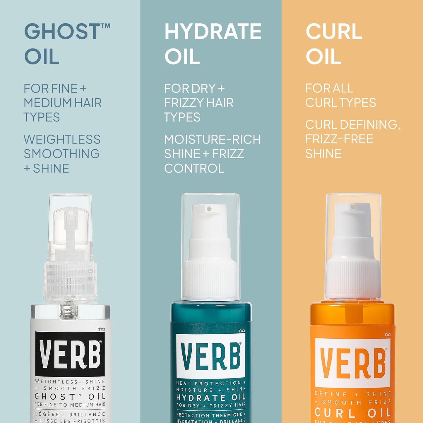 VERB Ghost Oil - Weightless Hair Oil for Fine to Medium Hair - Smooths Frizz, Adds Shine - No Parabens, Gluten or Harmful Sulfates