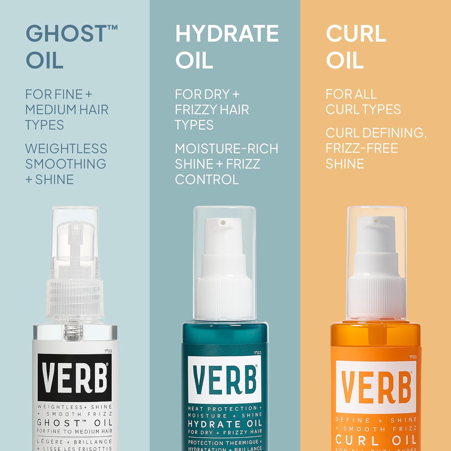 VERB Ghost Oil - Weightless Hair Oil for Fine to Medium Hair - Smooths Frizz, Adds Shine - No Parabens, Gluten or Harmful Sulfates