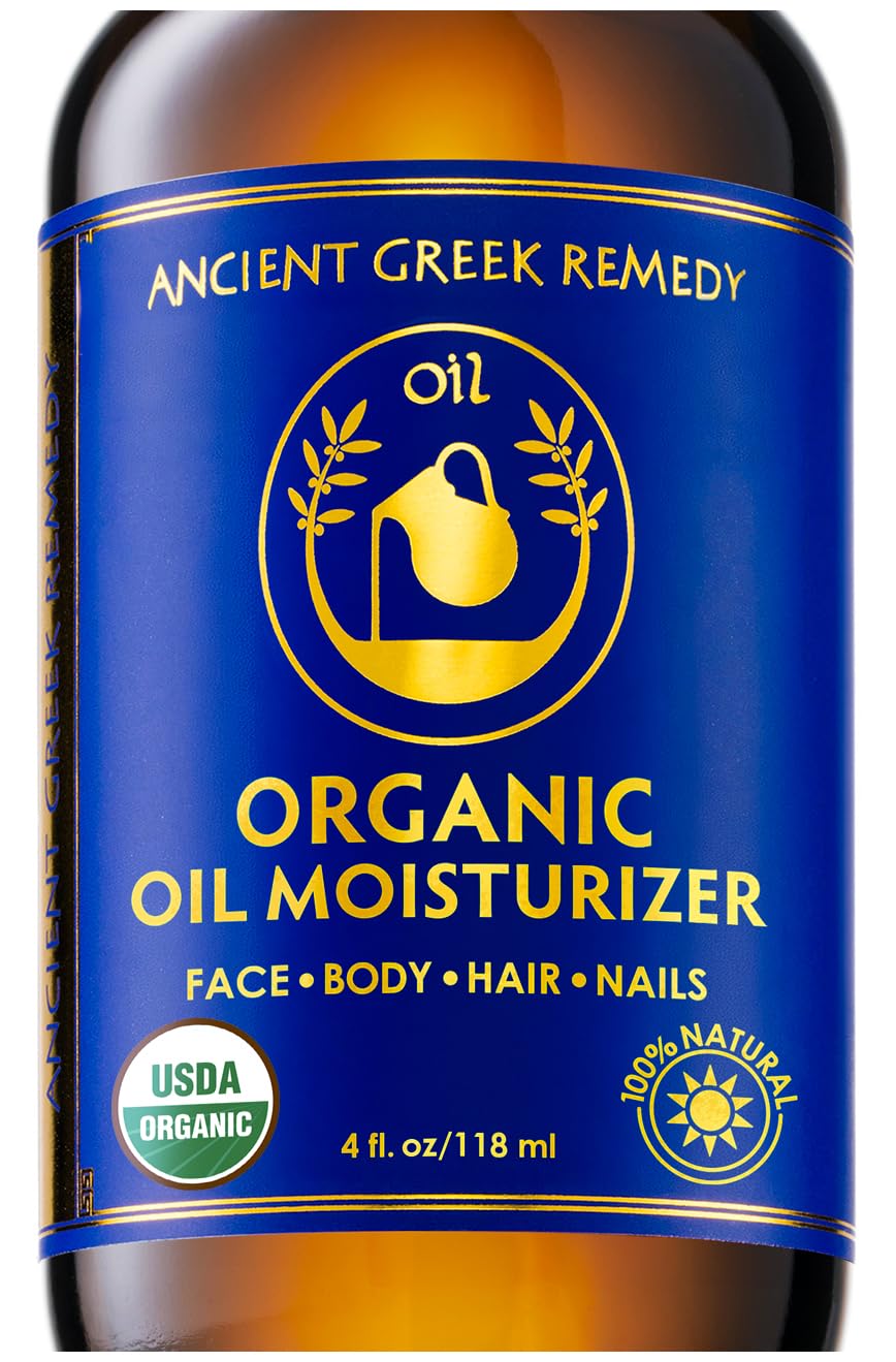 Ancient Greek Remedy Body Oil - Organic After Shower Face Oil & Body Moisturizer for Dry Skin - Almond