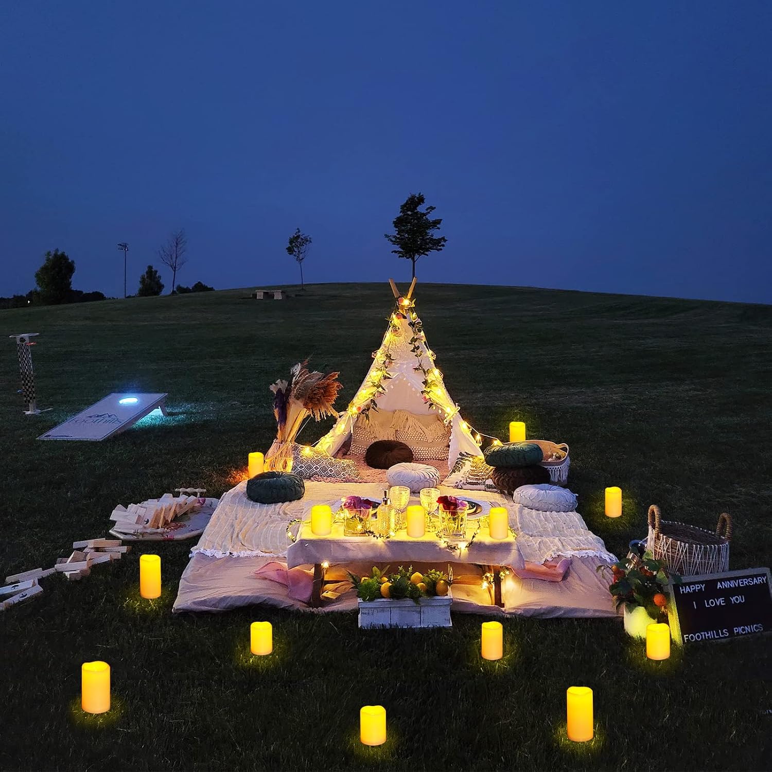 Homemory 9 Pack Flameless Candles, Outdoor Waterproof, Battery Operated LED Pillar Candles with Remote Control and Timer, Plastic, Long Lasting