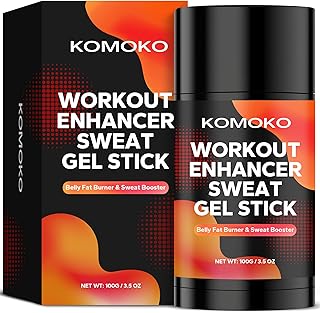 Komoko Fat Burning Sweat Gel Stick (3.5 oz), Workout Enhancer Roll-On Gel Stick, Sweat Cream for Stomach Fat, Belly Fat Burner & Waist Trainer Gel for Women & Men