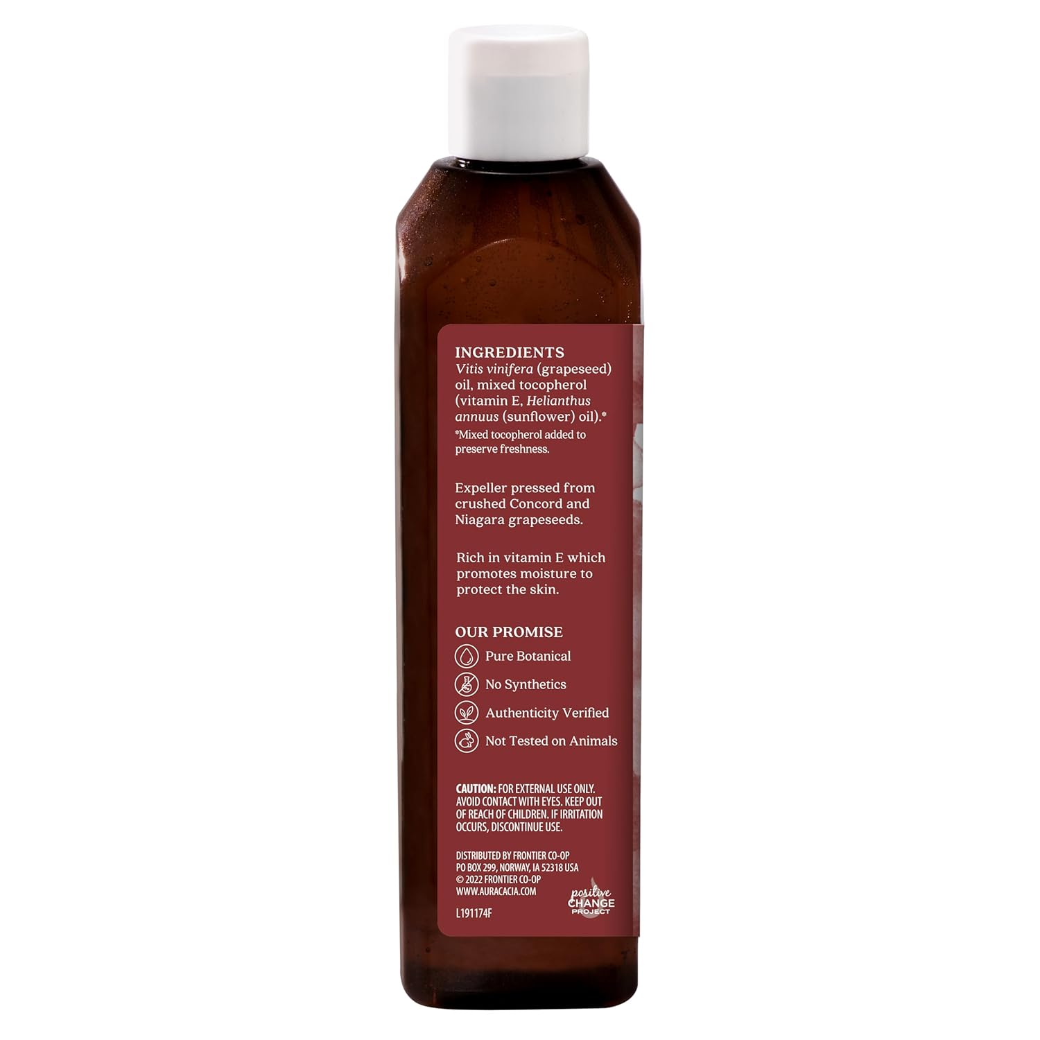 Aura Cacia - Pure Grapeseed Oil | Non-GMO Project Verified | 16 fl. oz.
