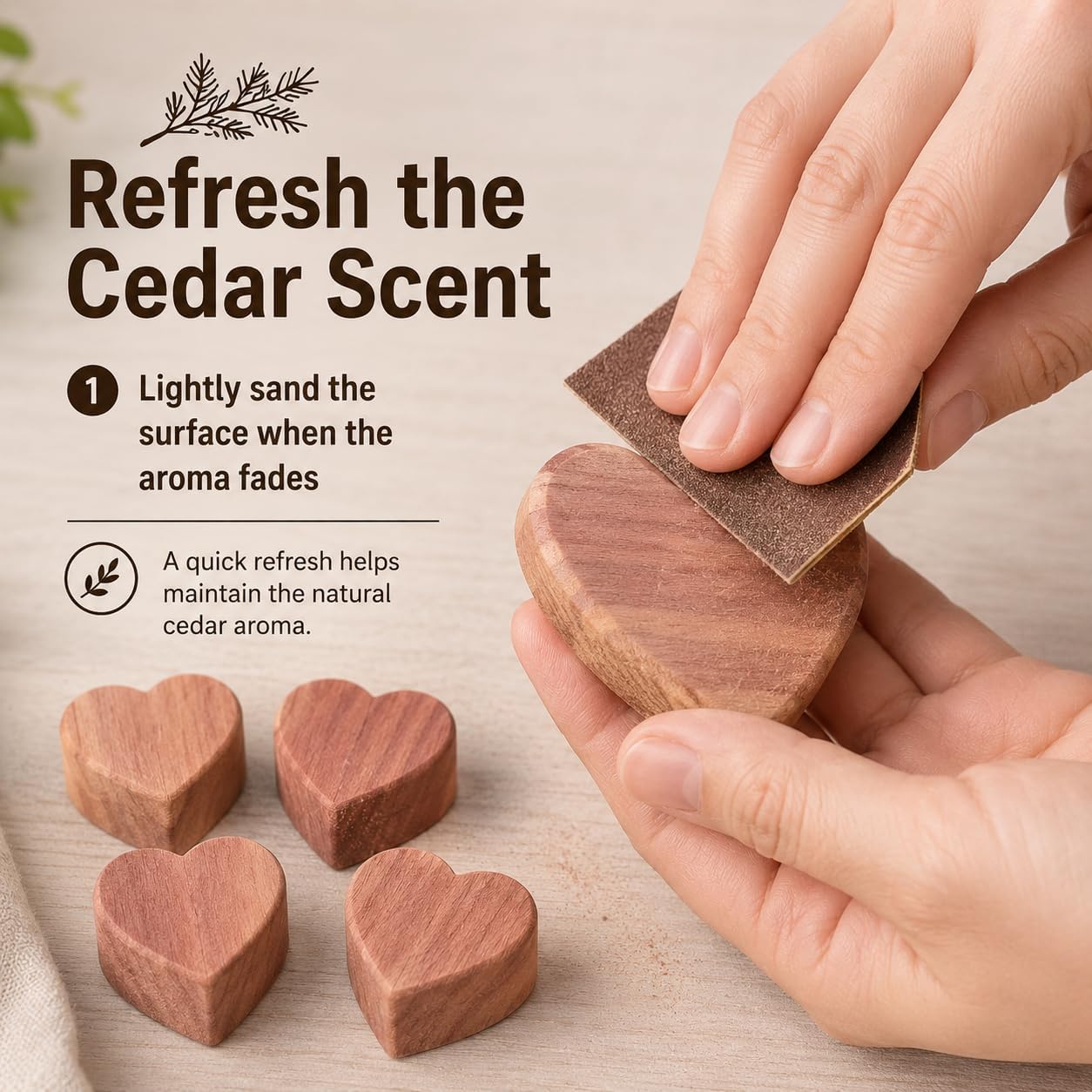 100 Pack Cedar Blocks for Clothes Storage, 100% Natural Aromatic Cedar Blocks for Closet, Wardrobe, Drawers and Shelves - 50 Rings and 50 Hearts Scented Wardrobe Freshener