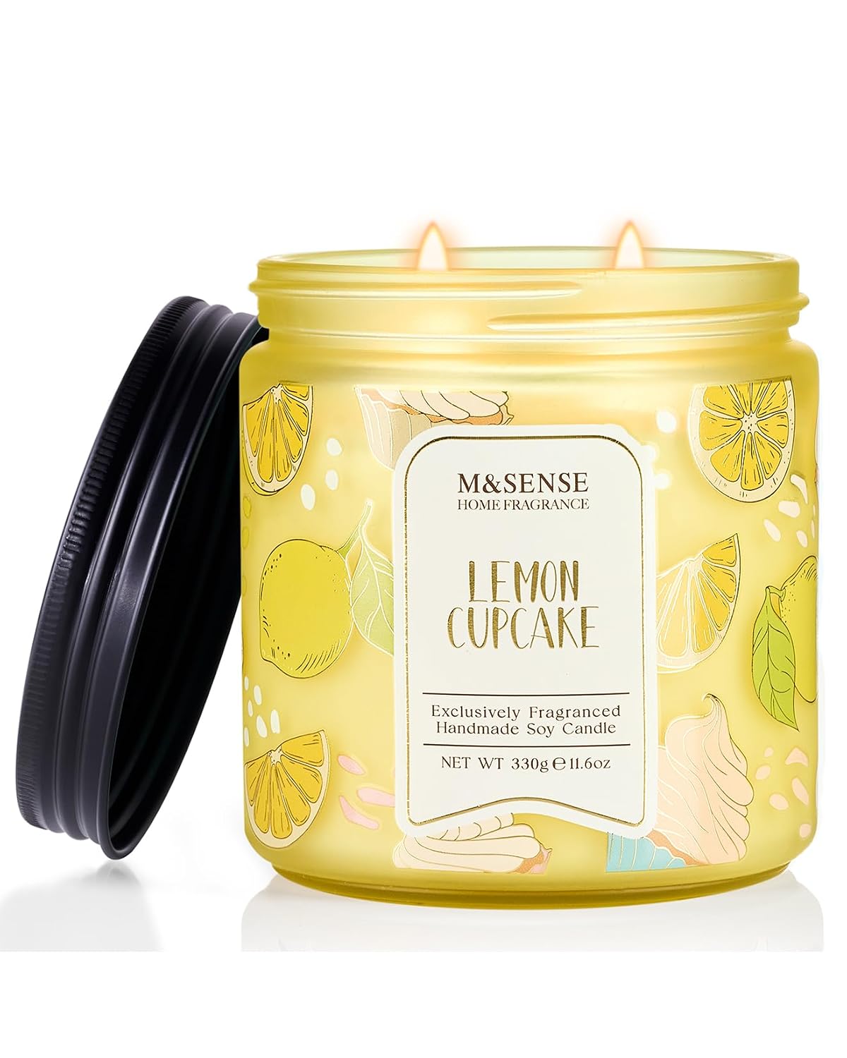 M&SENSE Lemon Vanilla Cupcake Scented Candle