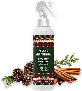 Sweater Weather Room & Linen Spray | Holiday Aromatherapy Mist with Douglas Fir, Cedarwood, Sandalwood, Cassia, Clove & Vanilla Essential Oils | Cozy Seasonal Scent for Home
