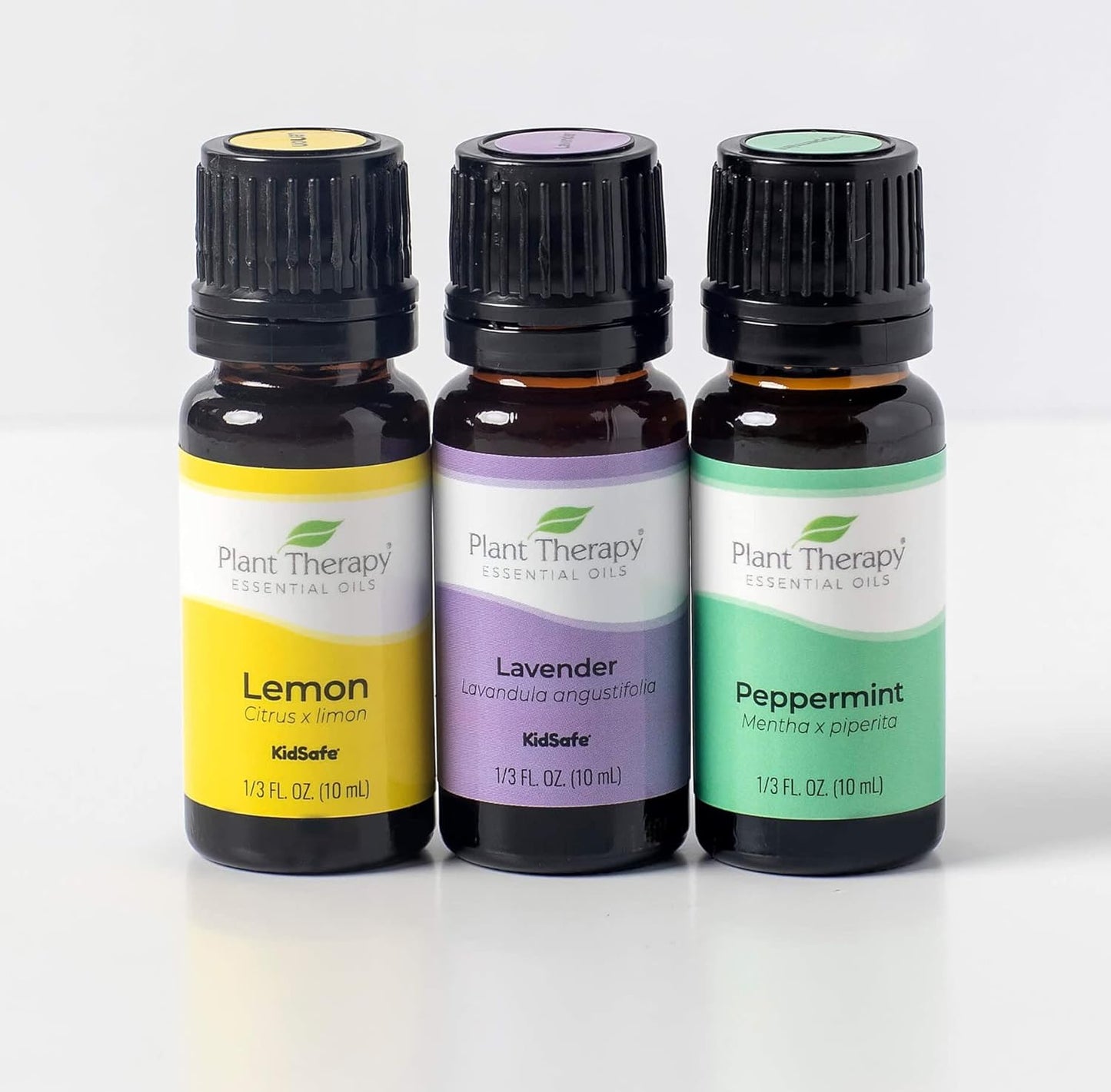 Plant Therapy Lemon, Lavender and Peppermint Essential Oil Set 10 mL (1/3 oz) 100% Pure, Undiluted, Therapeutic Grade
