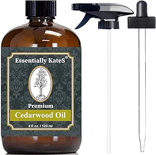 Essentially KateS Cedarwood Oil 4 fl oz – 100% Pure & Natural – Aromatherapy, Diffuser, Hair & Beard Care, Skin Support, Calming Woodsy Scent – Therapeutic Grade Cedar Oil