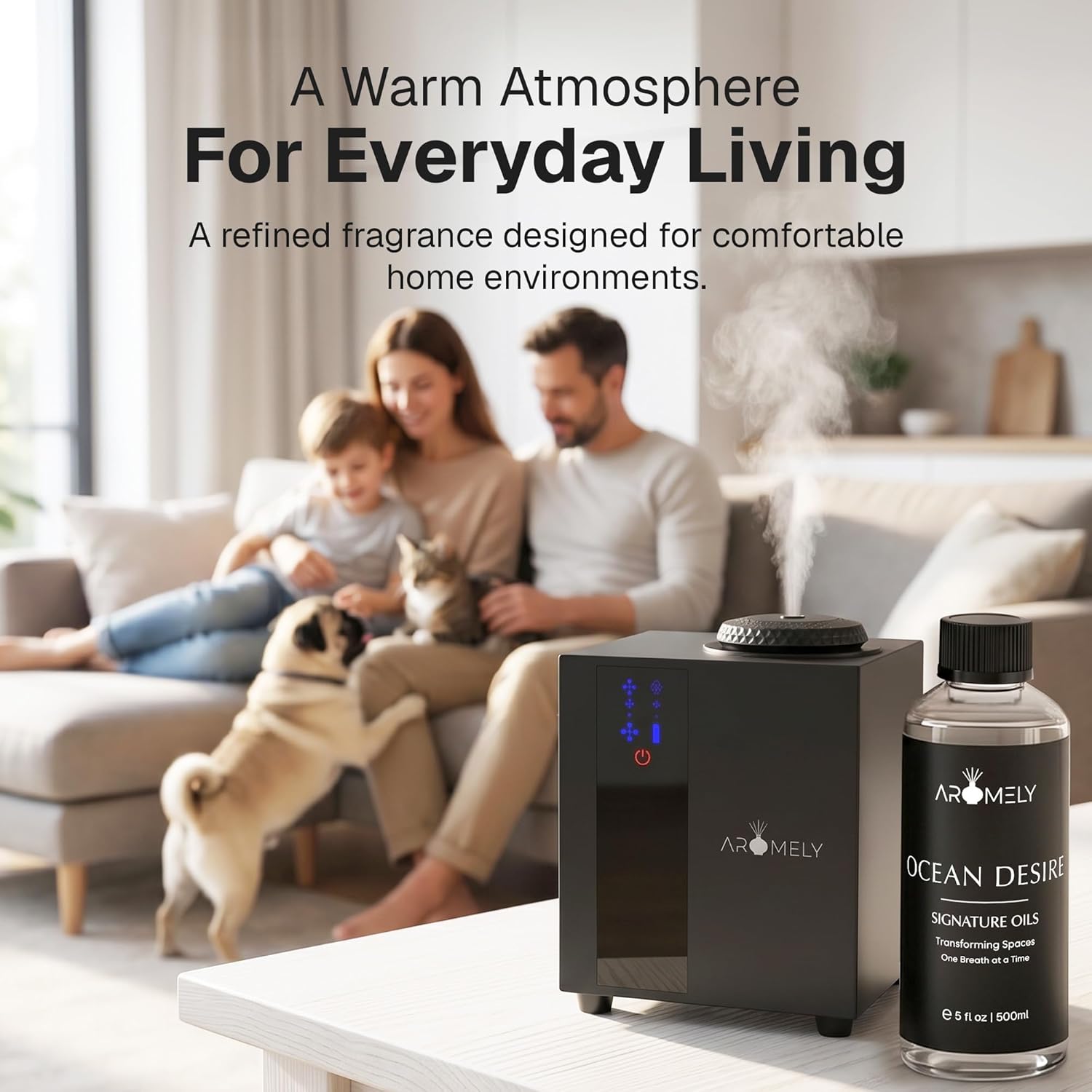 AROMELY Ocean Desire Diffuser Oil Scent | Luxury Home Fragrance Oil for Diffusers | Inspired by The Ritz-Carlton | Signature Scent with Notes of Bergamot, Amber, Musk & Jasmine | 500ml