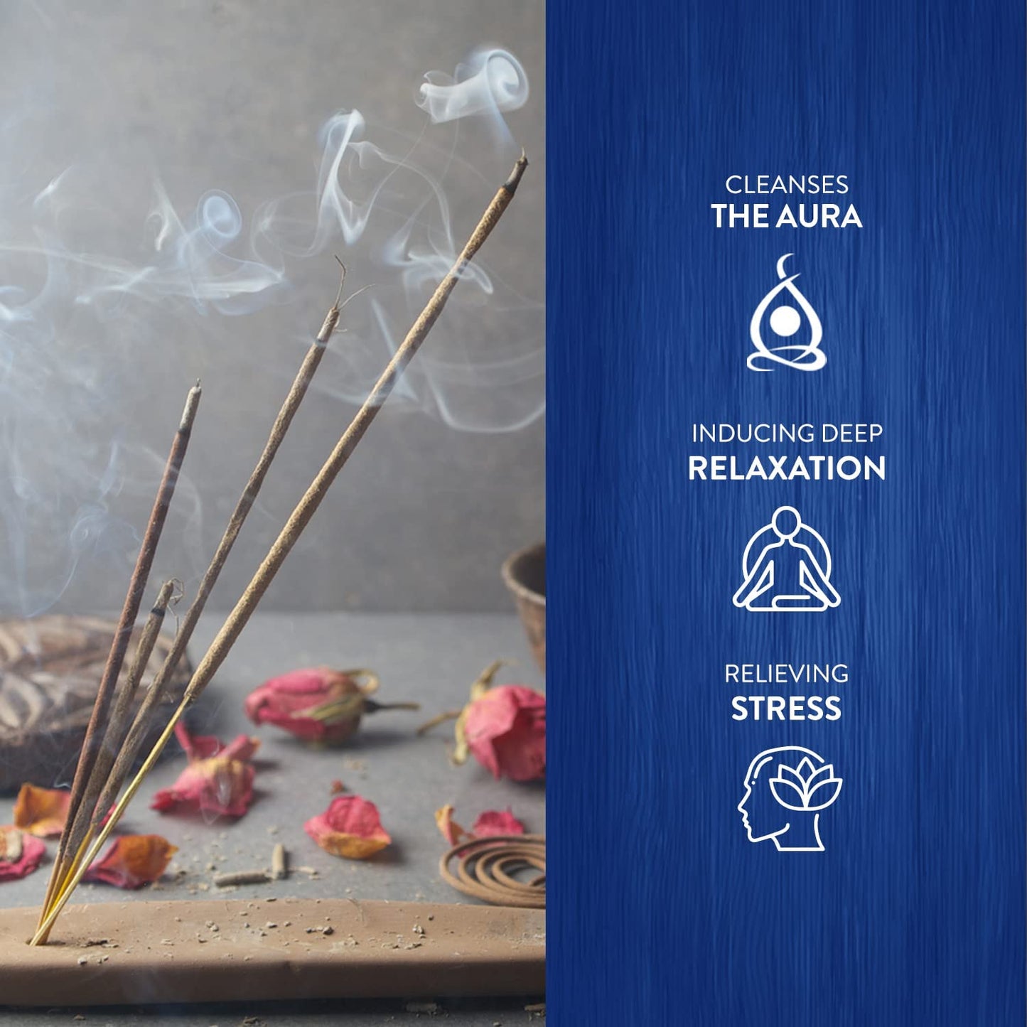 HEM Dragons Blood Blue Incense Sticks | Natural, Pure House & Flower Powder | Aromatherapy Incense For Air Purifier, Cleanness The Aura & Relieving Stress | Gift Set, 120 Count (Pack of 1)