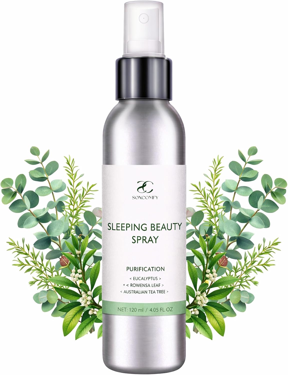 Pillow and Linen Mist, 4.05 fl oz Fabric Fragrance Spray for Pillows, Sheets, Towels, Clothes and Home Textiles, Eucalyptus & Tea Tree