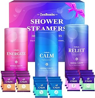 Shower Steamers, 18 Pack Set Shower Bombs with 6 Organic & Natural Fragrance, Self-Care & Relaxation Presents for Women and Men, Ideal for Personal Care and Birthday, Valentine's Day Presents