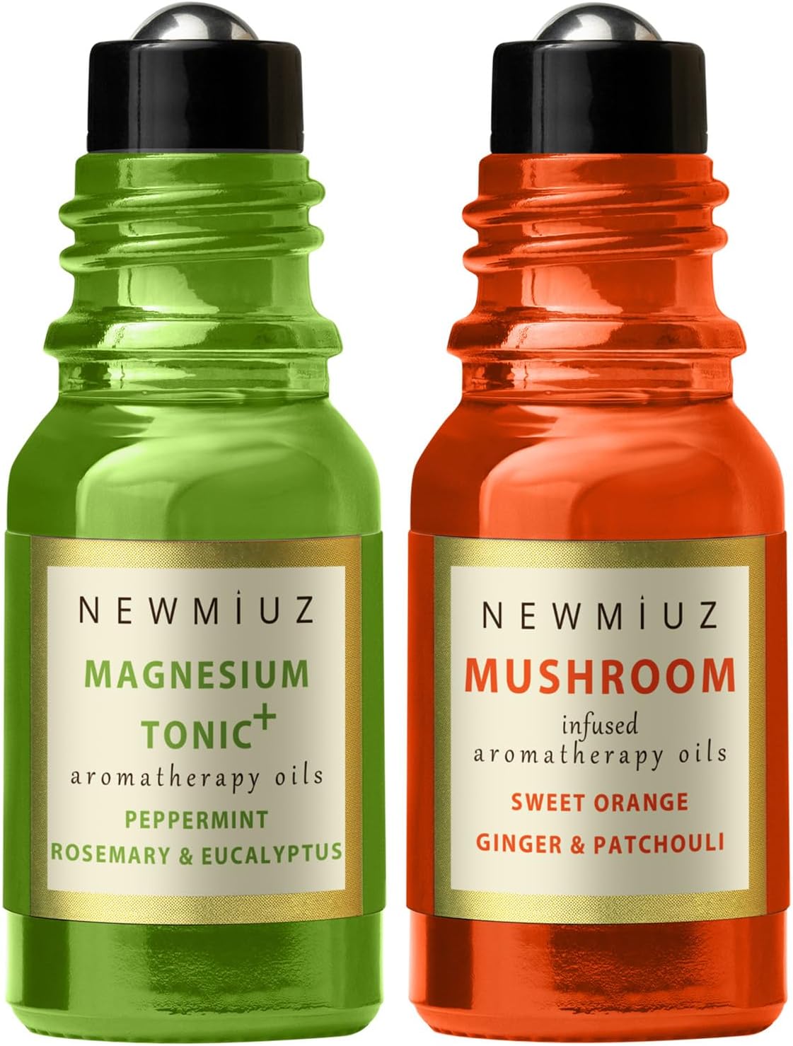 Headache Stick Roller Peppermint Rosemary and Eucalyptus & Roll-On Essential Oil Blends Focus Memory Concentration Orange Ginger Patchouli Pack of 2