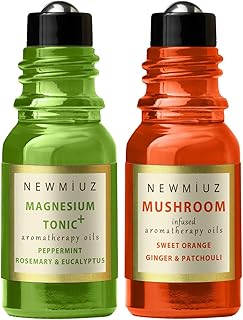 Headache Stick Roller Peppermint Rosemary and Eucalyptus & Roll-On Essential Oil Blends Focus Memory Concentration Orange Ginger Patchouli Pack of 2