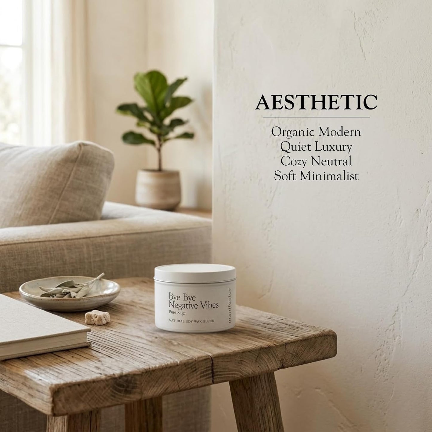 Natural Soy Wax Candle with Mantra – Clean Burn 100% Cotton Wick (No Lead or Zinc) – Phthalate-Free & Paraben-Free – Long-Lasting – Gift for Women – 6 oz (Relax, Babe Vanilla + Coconut)