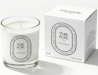 Tuberose Luxury Scented Candle for Home 8oz | Soft Floral Aroma for Daily Relaxation | Hand-Poured Soy Wax Blend | 40hr Clean Long Burn | Premium Home Fragrance for Women & Men
