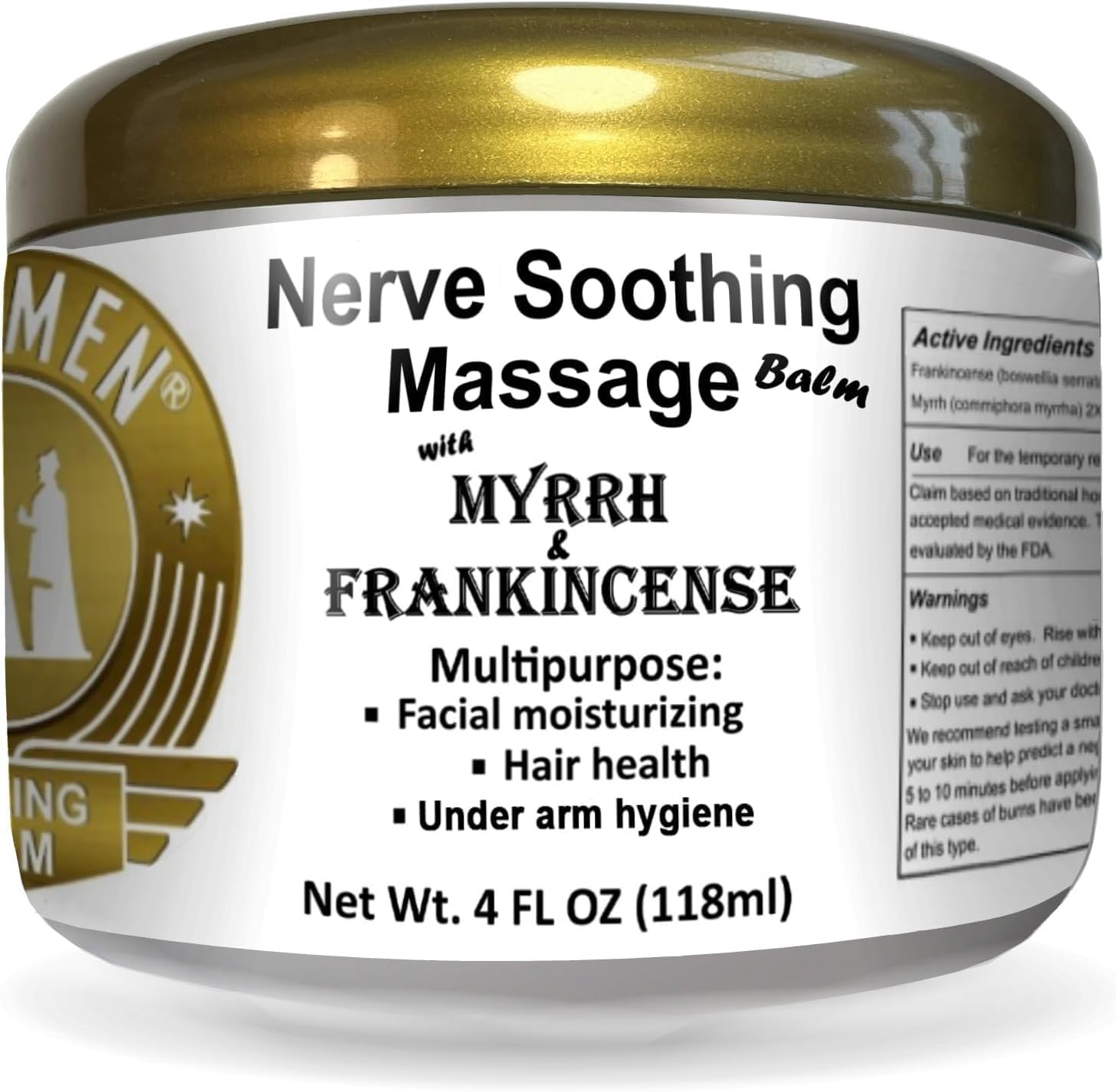 Wise Men Healing Balm with Myrrh and Frankincense Essential Oils for Soothing Nerve Relief Massage