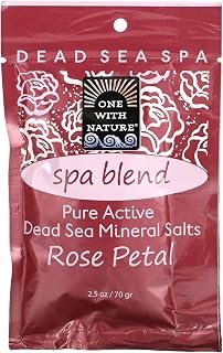 Spa Blend, Detox, 100% Pure Active Dead Sea Mineral Salts, Rose Petal,for Eczema, Psoriasis and All Skin Types, Natural, Therapeutic, 2.5 Oz (Pack of 6)