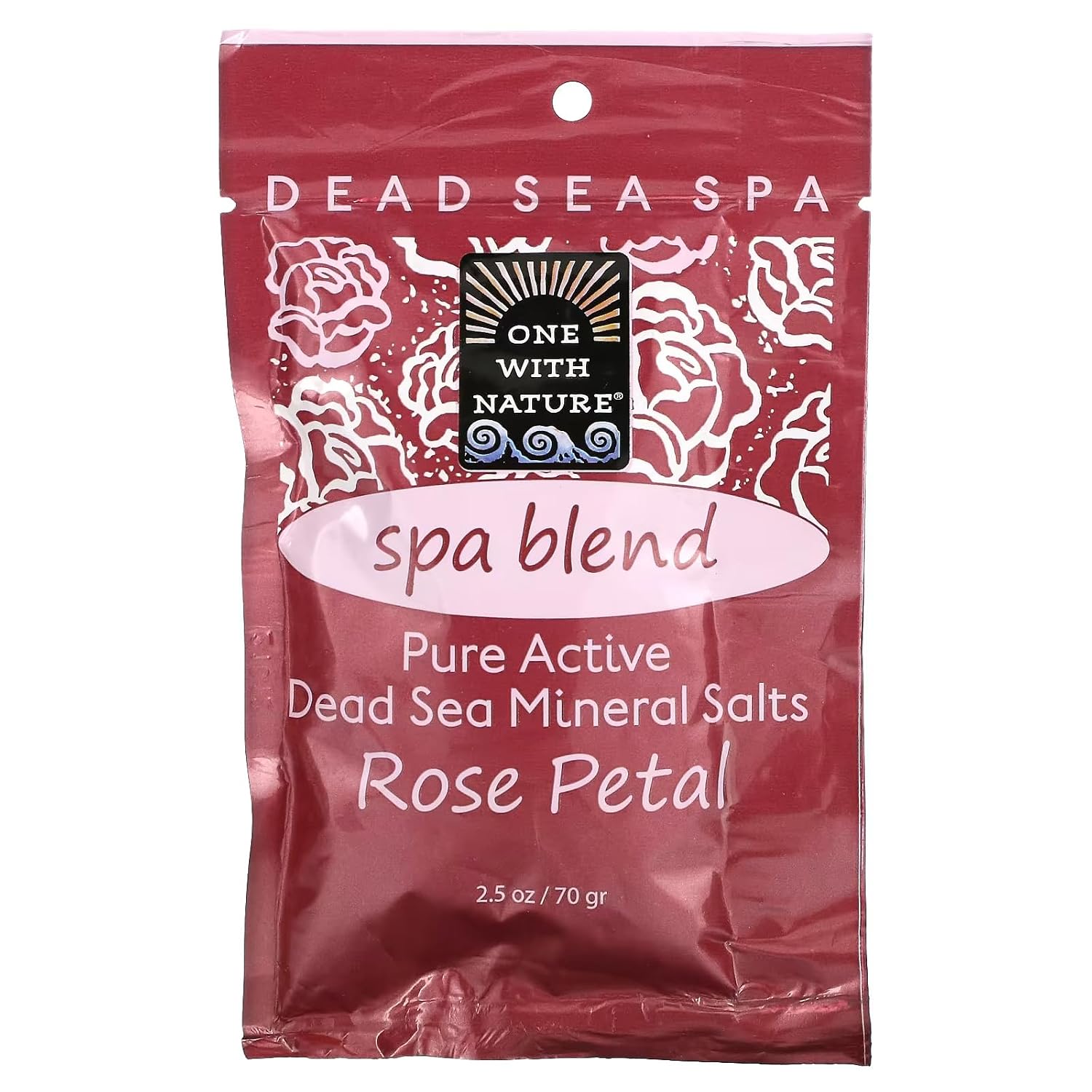 Spa Blend, Detox, 100% Pure Active Dead Sea Mineral Salts, Rose Petal,for Eczema, Psoriasis and All Skin Types, Natural, Therapeutic, 2.5 Oz (Pack of 6)