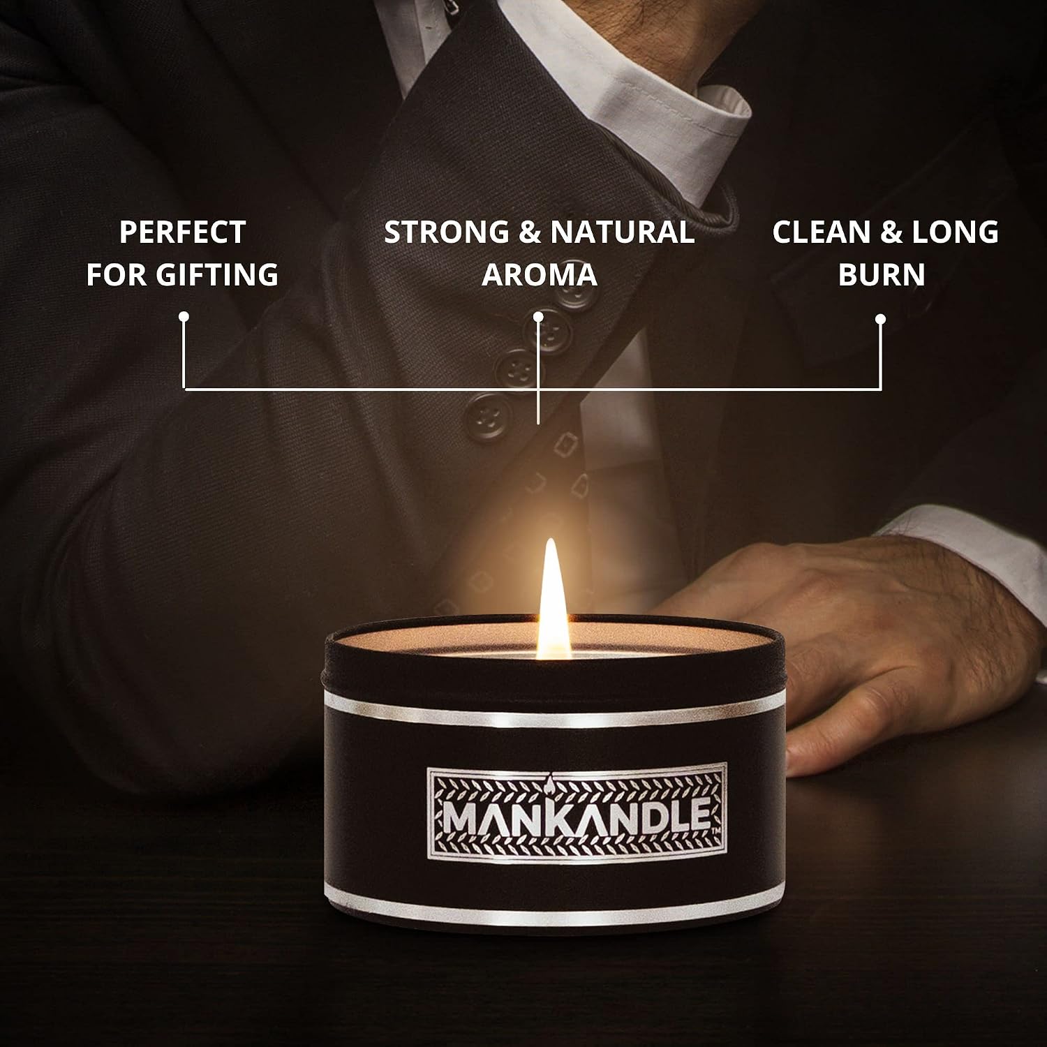 Majestic Zen Aromatherapy Candles for Men Gift Set | 6-Pack Soy Wax Candle with Inspirational Quotes | Stress Relief Candle Set for Relaxation, Aromatherapy Gift Set & Unique Gifts for Him