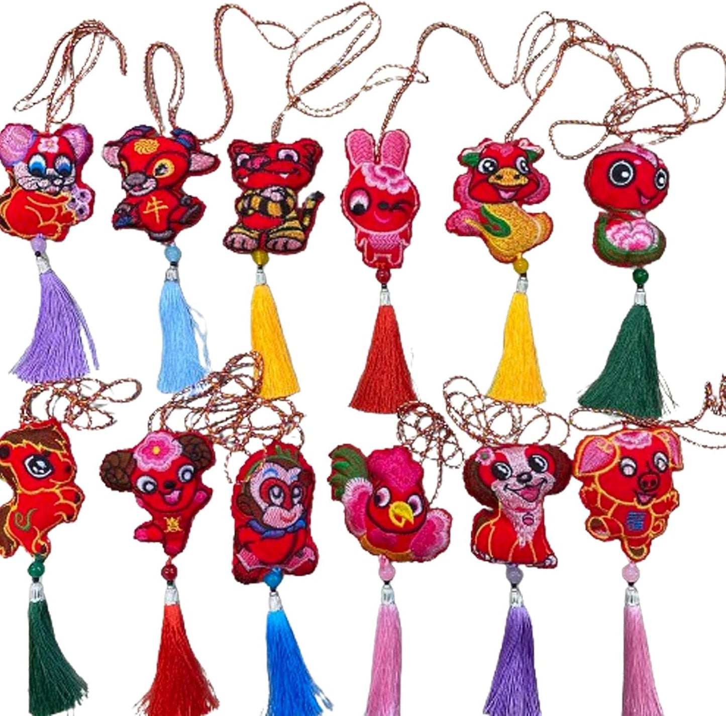 12 Chinese Zodiac Scented Sachets Bag, Sachets for Drawers and Closets, Home Fragrance Sachet for Dragon Boat Festival to Make Portable Ssachets,Pendants,Aromatherapy,Decorations (Rat)