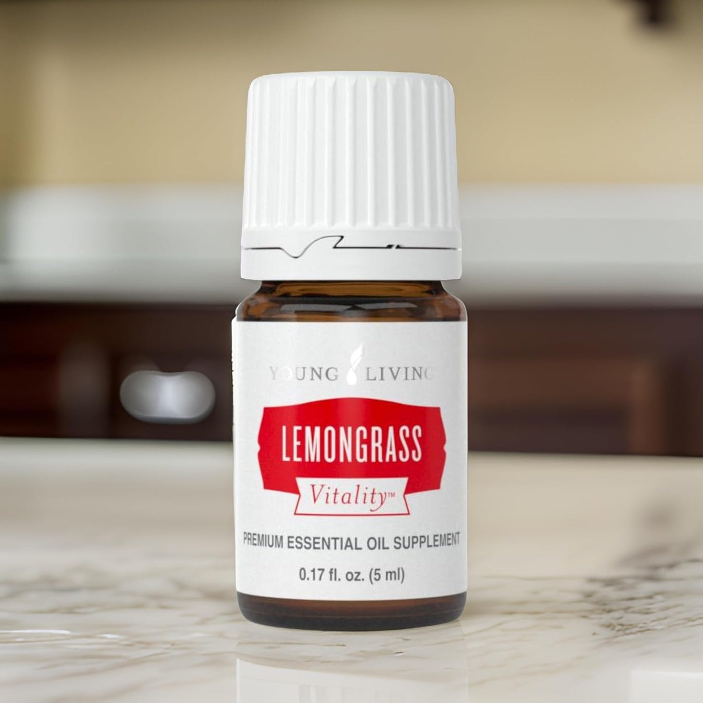 Young Living - Lemongrass Vitality 5 ml | Culinary & Beverage Flavoring Essential Oil | Digestive Support | Natural Cleansing Properties | Citrusy Flavor for Foods