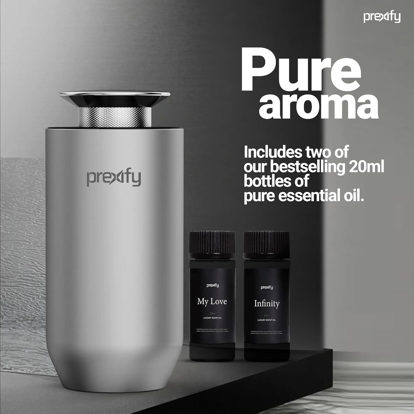 Smart Car Aroma Diffuser 30ml – USB Rechargeable, Waterless Essential Oil Scent Air Machine for Car & Home, 3 Intensity Modes, Long-Lasting Aroma, Portable & Travel-Friendly