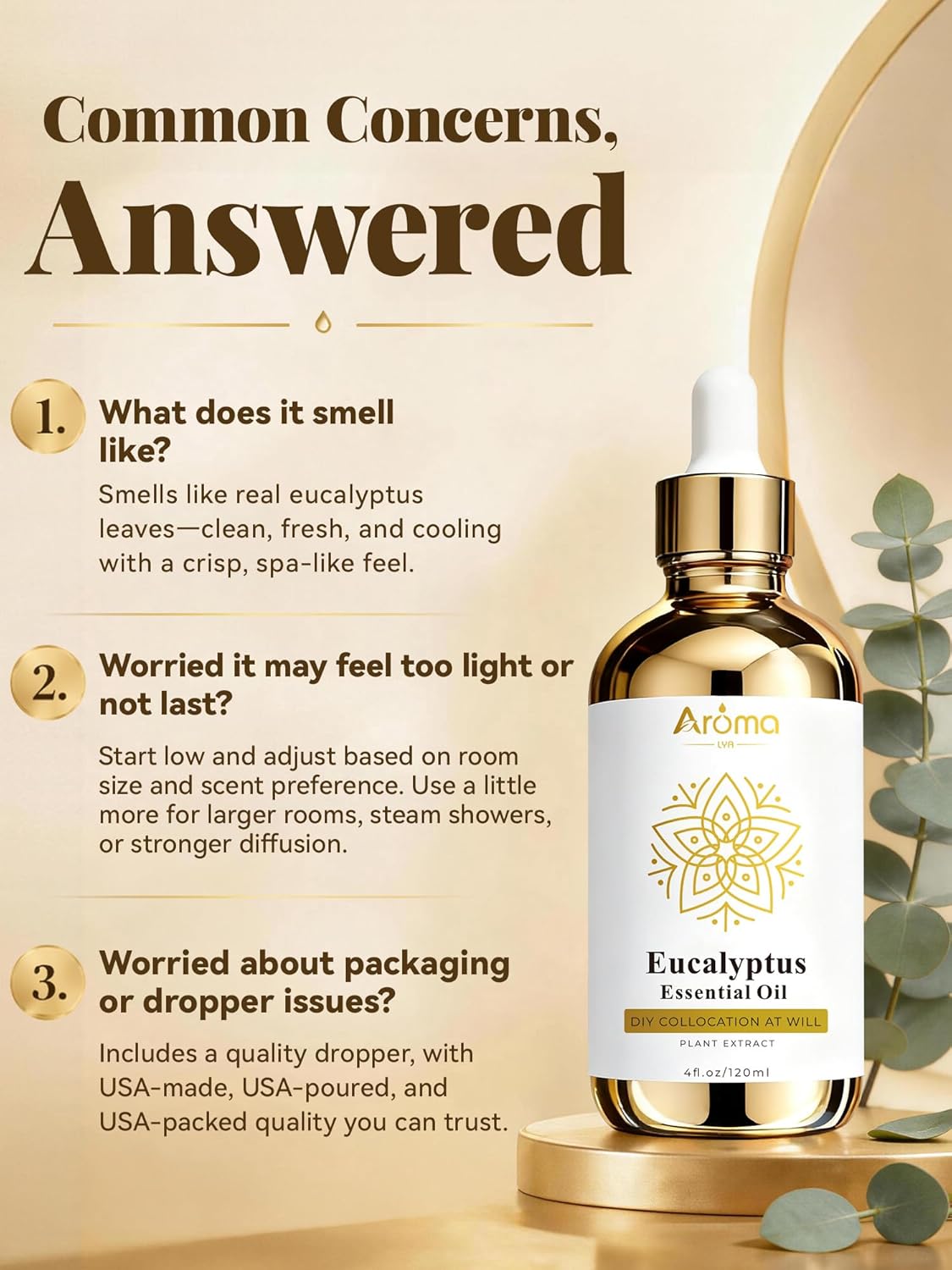 Eucalyptus Essential Oil 4 Fl Oz Made in USA - 100% Pure - Thieves Oil Essential Oil - Essential Oils for Diffuser - Gifts for Women