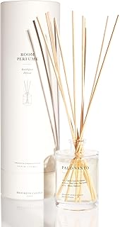 Brooklyn Candle Studio Reed Scent Diffuser - Palo Santo - Relaxing Oil Diffuser, Cedar, Eucalyptus & Sandalwood Fragrance, 8 Rattan Diffuser Reeds, Clean Ingredients - 3.7oz