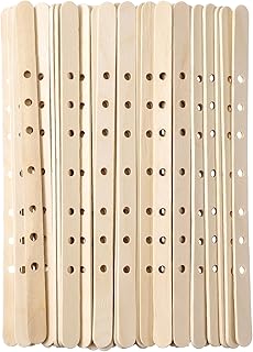 Wooden Candle Wick Holders 50 Pcs 7 Holes Wick Centering Devices Candle Multiwick Bars Candles Making Bars Wax Stick Clips Center Tool for DIY Wax Crafting Material Supplies
