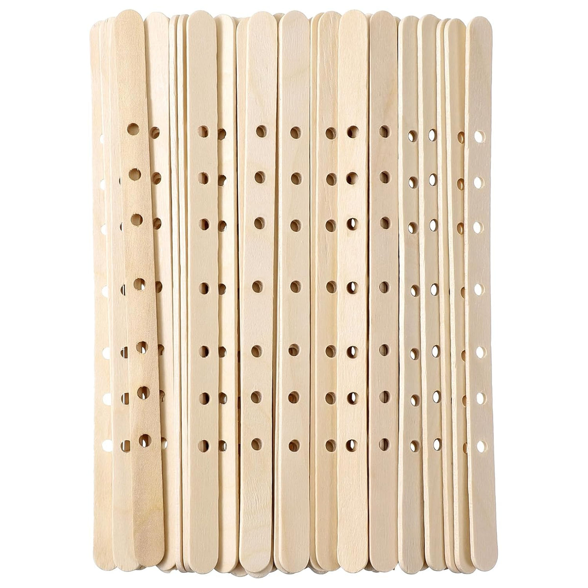 Wooden Candle Wick Holders 50 Pcs 7 Holes Wick Centering Devices Candle Multiwick Bars Candles Making Bars Wax Stick Clips