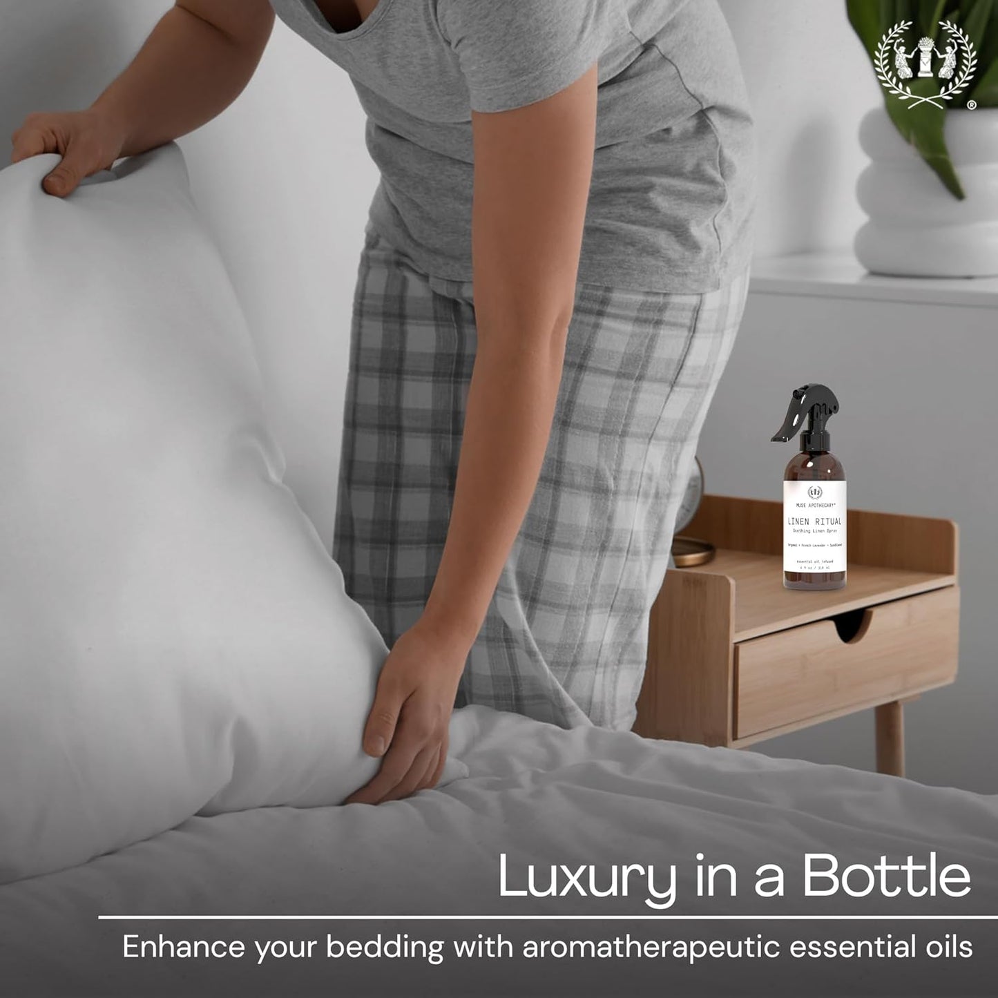Muse Apothecary Linen Ritual - Aromatic, Soothing, and Relaxing Linen Mist, Laundry and Fabric Spray - Infused with Aromatherapy Essential Oils - 8 oz, Cara Orange + Fig + Blackberry Vanilla, 2 Pack