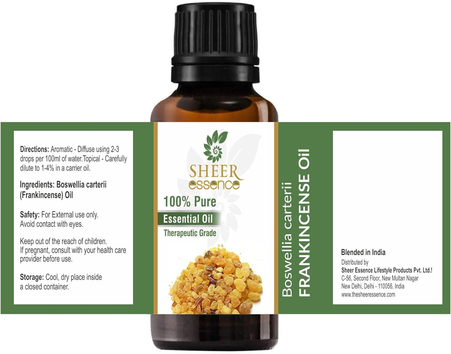 Frankincense Essential Oil 118 ML (4 Fl. Oz) | 100% Pure Natural Undiluted Uncut Therapeutic Grade Boswellia Carteri Essential Oil