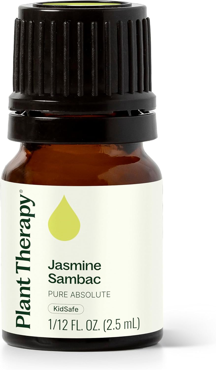 Plant Therapy Jasmine Sambac Absolute Essential Oil, 2.5 mL (1/12 oz), 100% Pure and Undiluted, Great for Skin Care DIYs and Aromatherapy