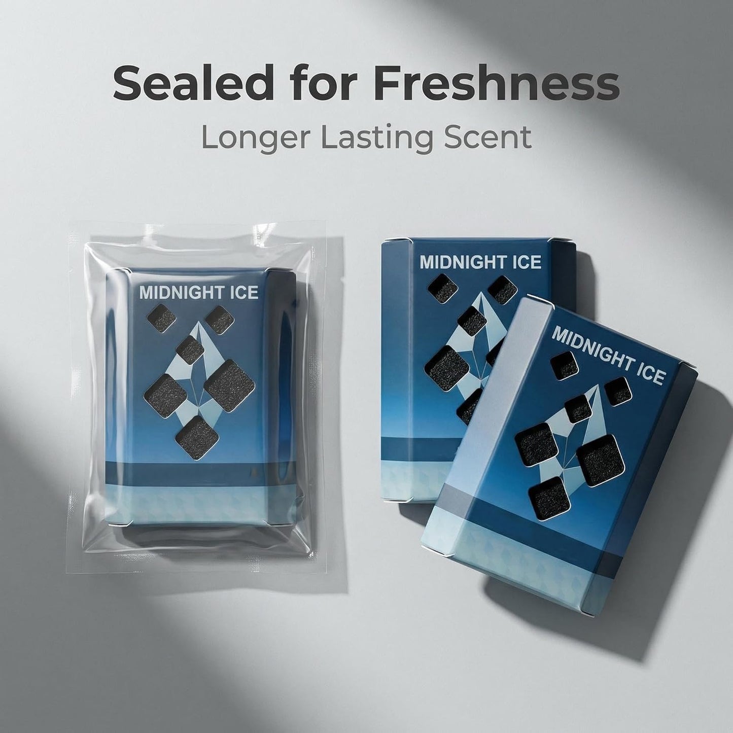 Midnight Ice Scented Sachets, 3 Pack Hanging Closet Deodorizer for Drawers, Wardrobes, Bags, Suitcases and Small Spaces