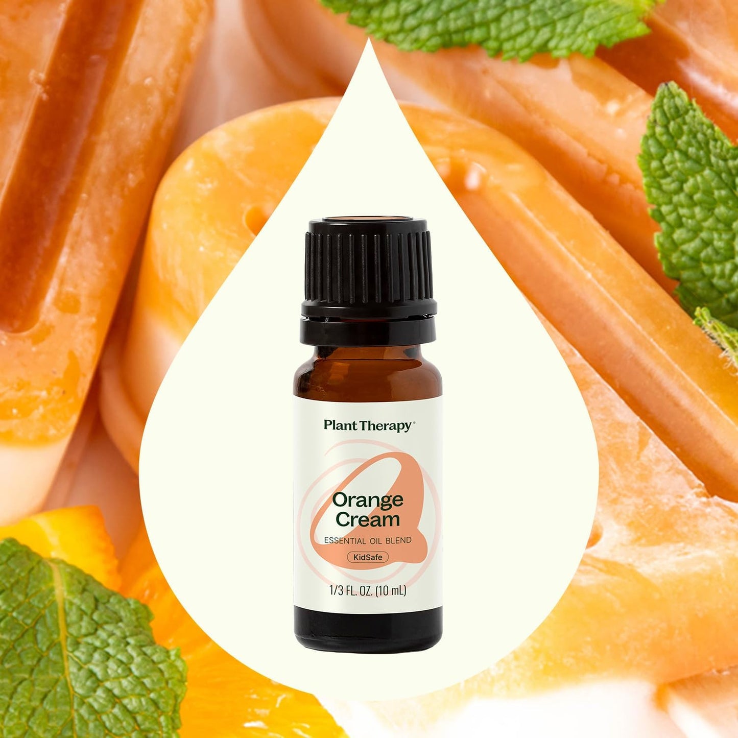 Plant Therapy Orange Cream Summer Essential Oil Blend 10 mL (1/3 oz) Feel-Good Citrus Sweetness, Uplifting & Cheerful, Evokes Nostalgic Summer Treat Memories
