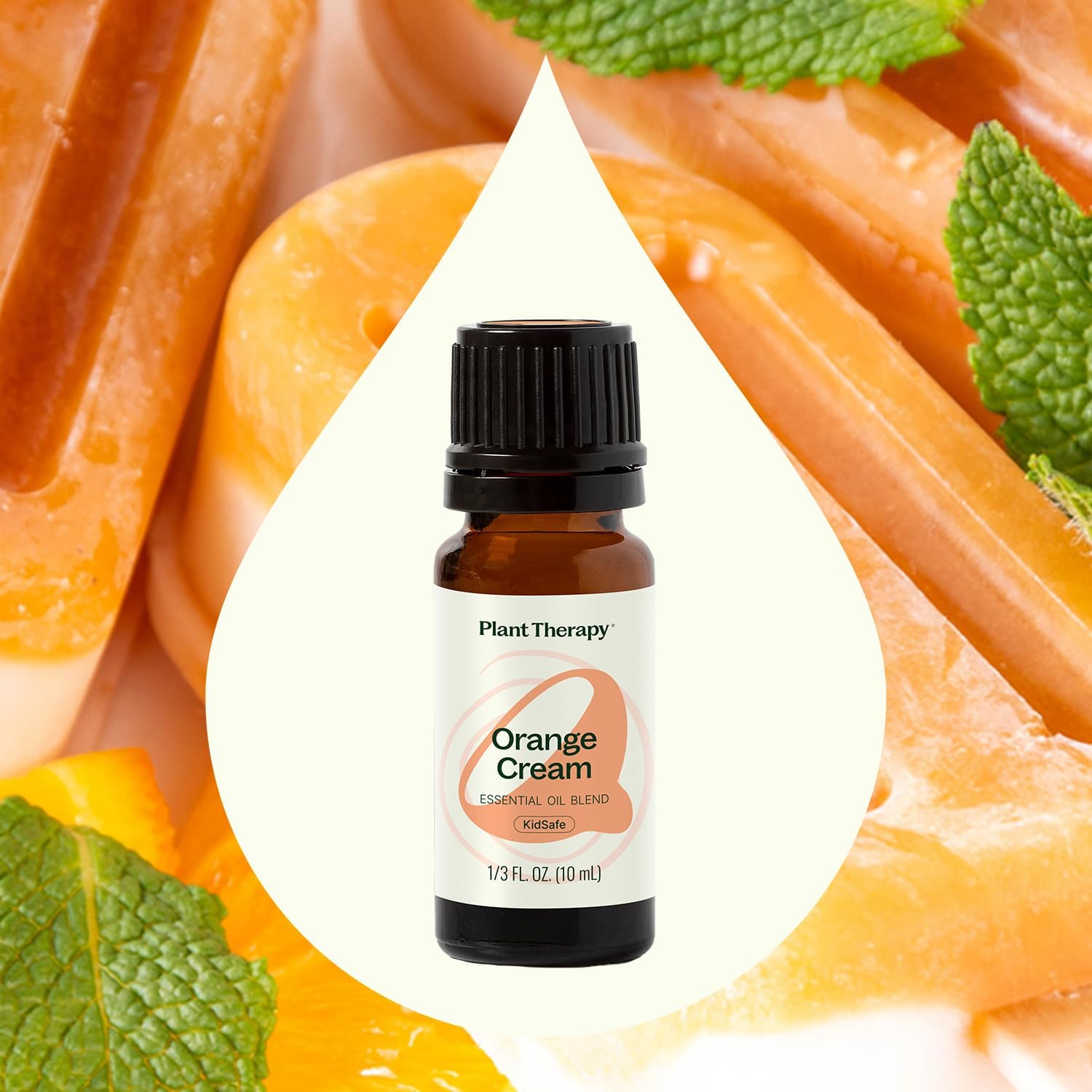 Plant Therapy Orange Cream Summer Essential Oil Blend 10 mL (1/3 oz) Feel-Good Citrus Sweetness, Uplifting & Cheerful, Evokes Nostalgic Summer Treat Memories