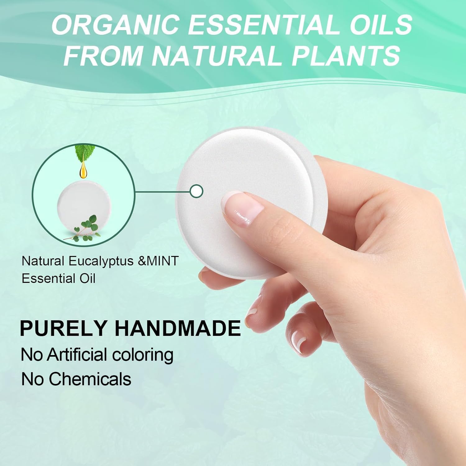 Shower Steamers Aromatherapy - 6 Pack Pure Eucalyptus & Mint Essential Oil Tablets, Daily Home Spa Shower, Self-Care & Relaxation Gift Set for Women & Men, Calming Aromatherapy, Handmade